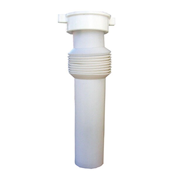 Larsen Supply Co 03-4317 Flexible Direct Connection Extension Tube- White - 1.5 x 12 in. 660397 - main